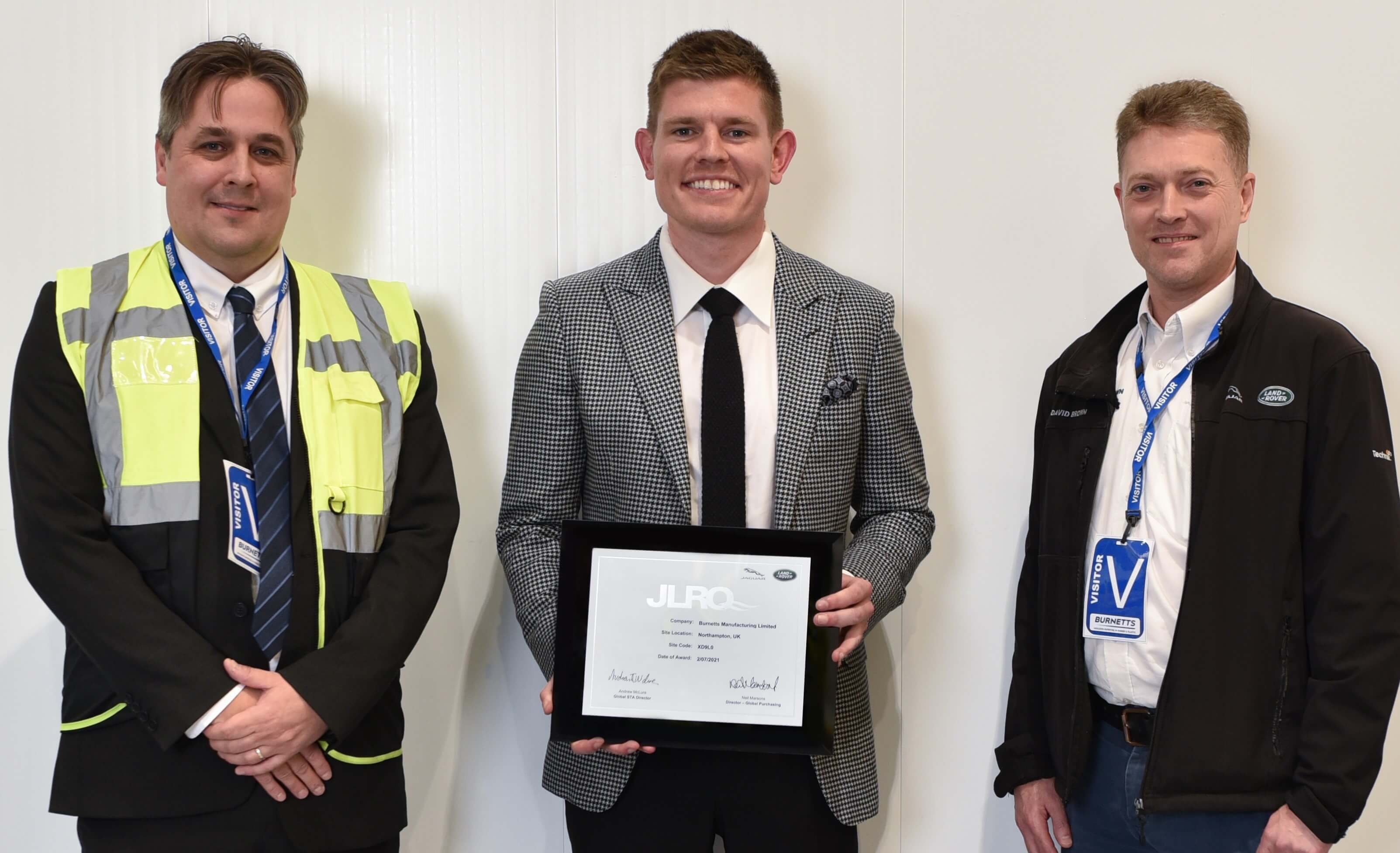 JLRQ approved status for Burnetts from Jaguar Land Rover